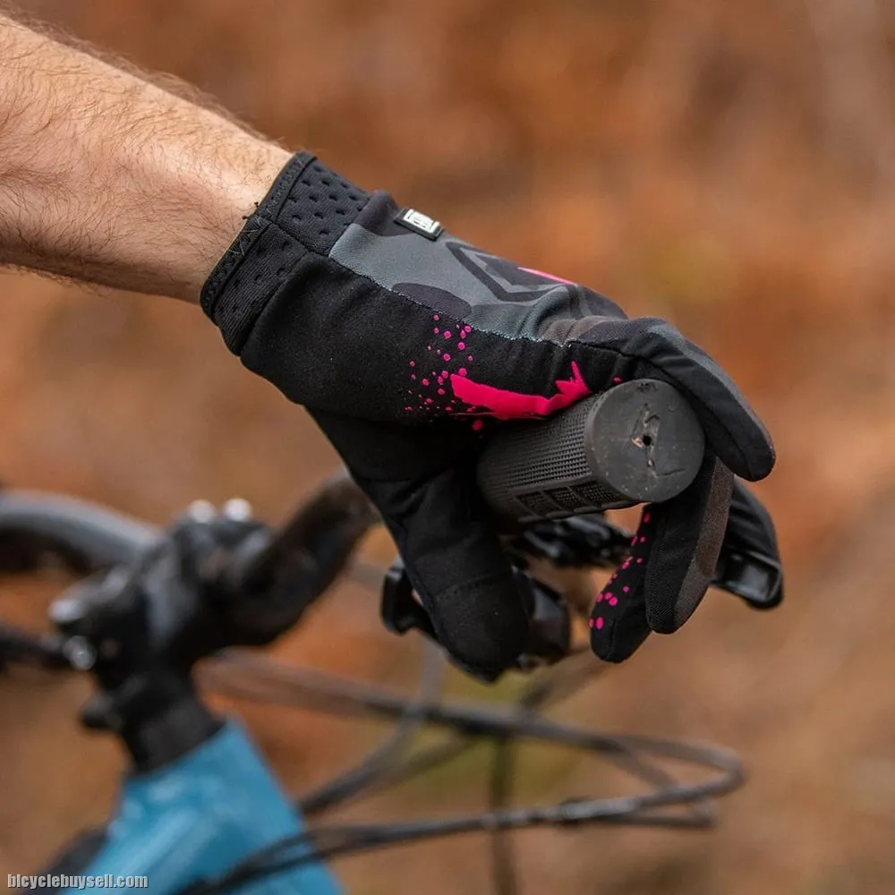 MUC-OFF MTB GLOVES PREMIUM CYCLING GLOVE FULL FINGER BLACK CAMO BOLT
