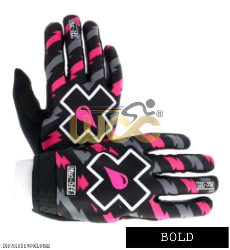 MUC-OFF MTB GLOVES PREMIUM CYCLING GLOVE FULL FINGER BLACK CAMO BOLT