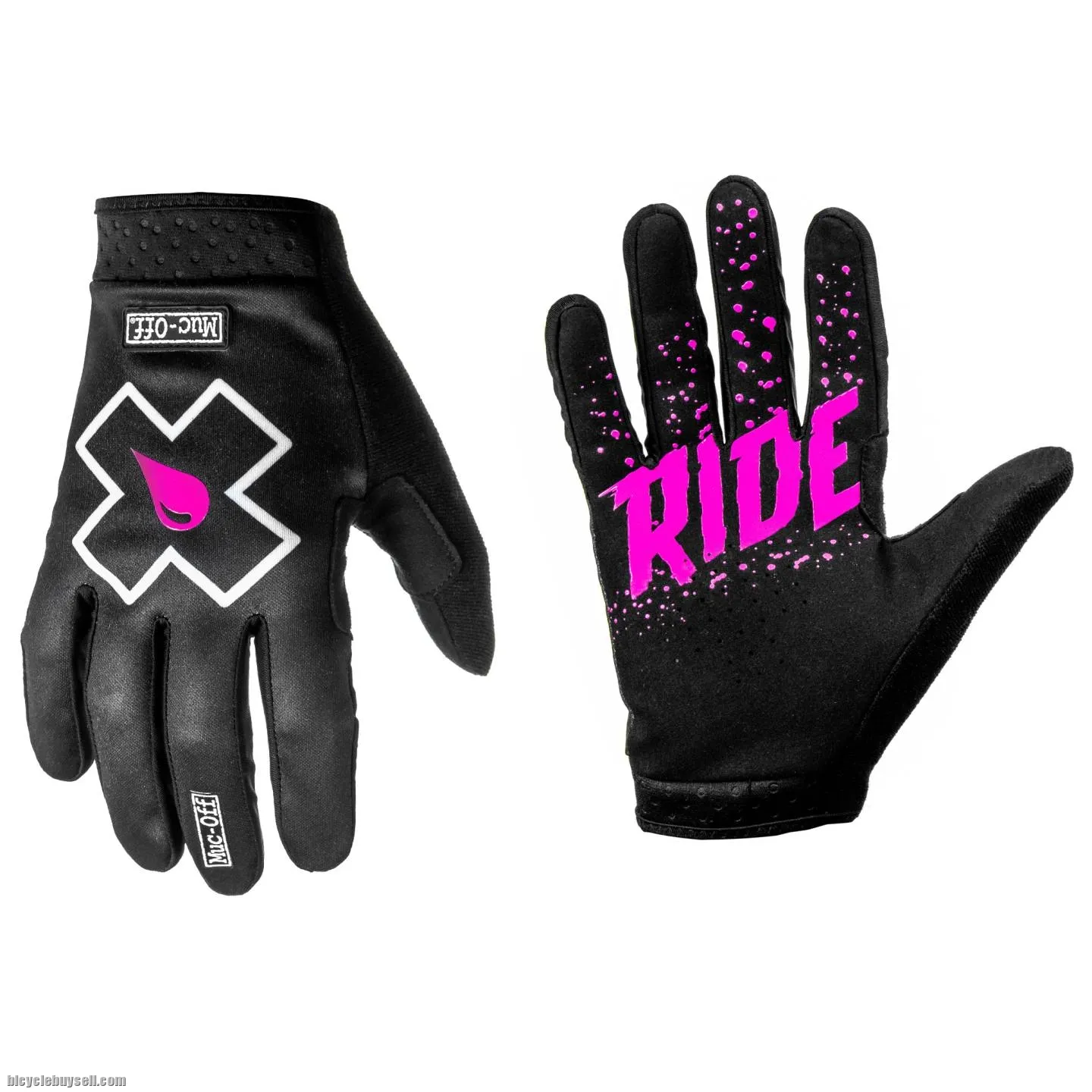 MUC-OFF MTB GLOVES PREMIUM CYCLING GLOVE FULL FINGER BLACK CAMO BOLT
