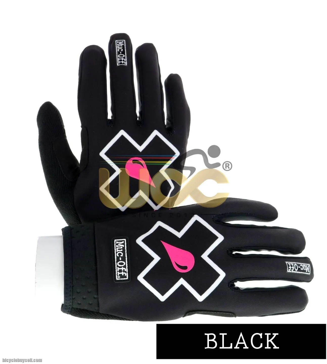 MUC-OFF MTB GLOVES PREMIUM CYCLING GLOVE FULL FINGER BLACK CAMO BOLT