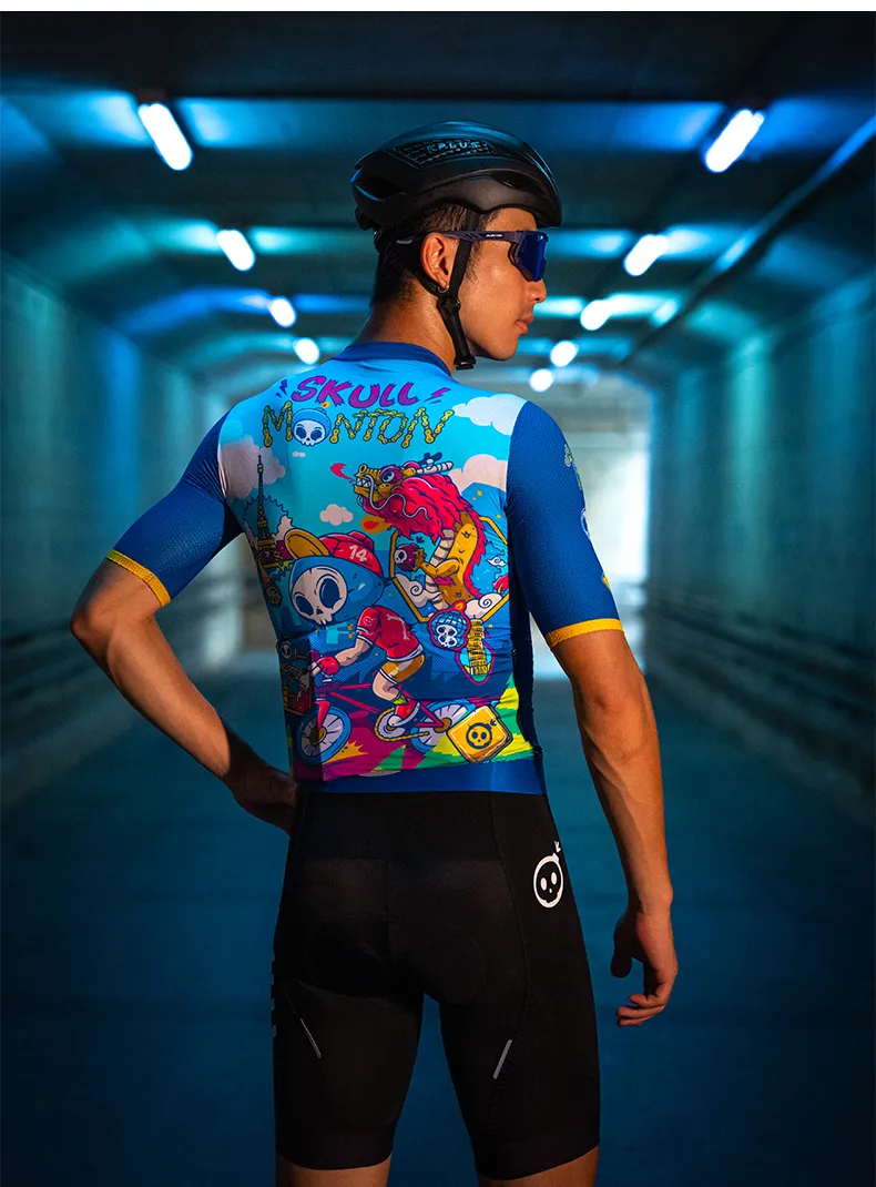 SKULL MONTON MENS CYCLING SHORT SLEEVE JERSEY 14TH ANNIVERSARY