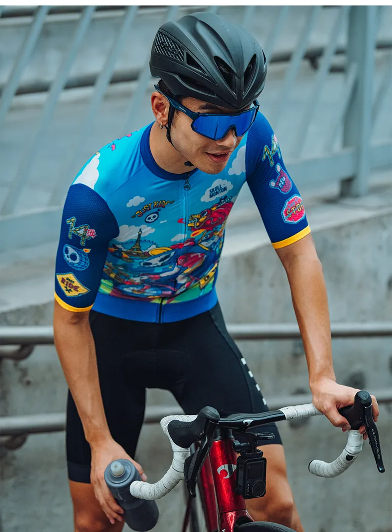 SKULL MONTON MENS CYCLING SHORT SLEEVE JERSEY 14TH ANNIVERSARY