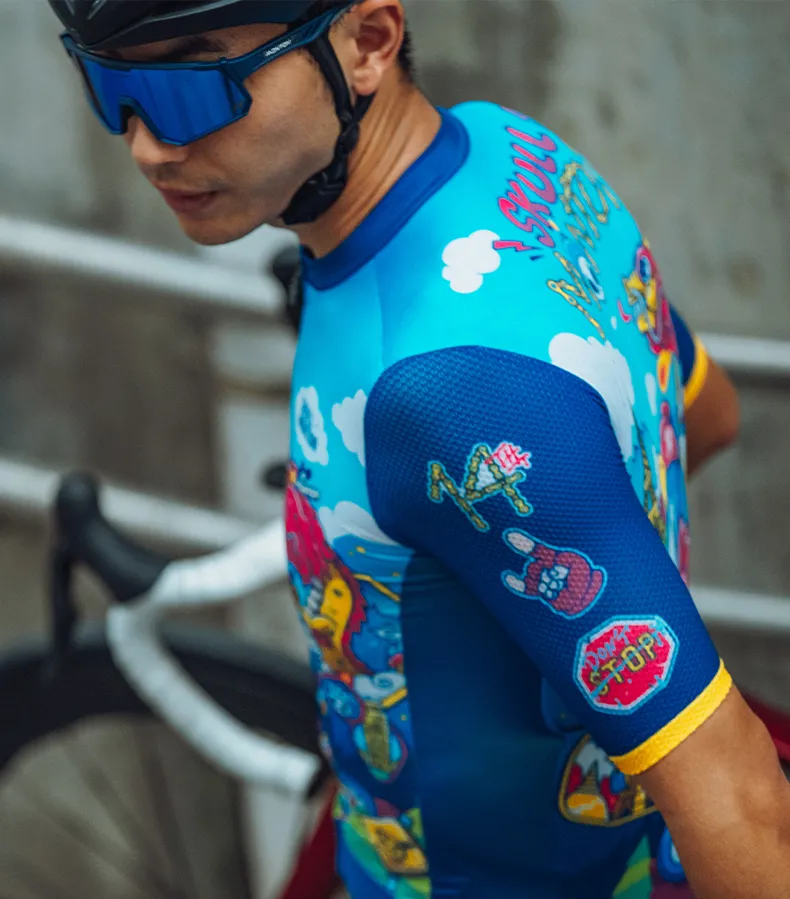 SKULL MONTON MENS CYCLING SHORT SLEEVE JERSEY 14TH ANNIVERSARY