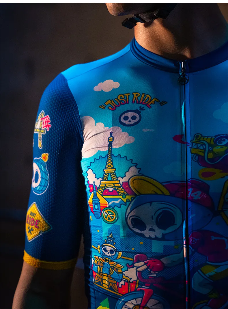 SKULL MONTON MENS CYCLING SHORT SLEEVE JERSEY 14TH ANNIVERSARY
