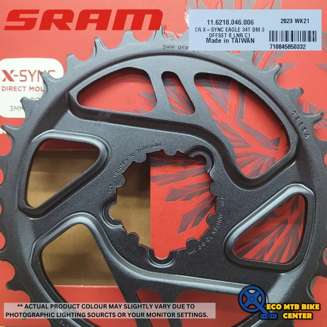 SRAM GX Eagle Chainring - Direct Mount | X-SYNC 2 | 12-speed | C1 - Offset 3mm | Lunar Grey | 3-bolt