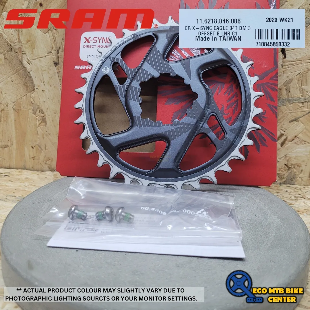 SRAM GX Eagle Chainring - Direct Mount | X-SYNC 2 | 12-speed | C1 - Offset 3mm | Lunar Grey | 3-bolt