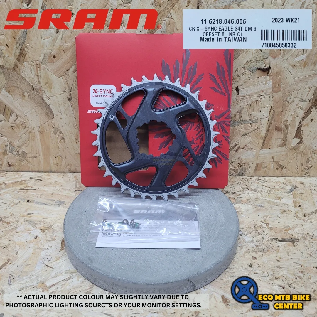 SRAM GX Eagle Chainring - Direct Mount | X-SYNC 2 | 12-speed | C1 - Offset 3mm | Lunar Grey | 3-bolt