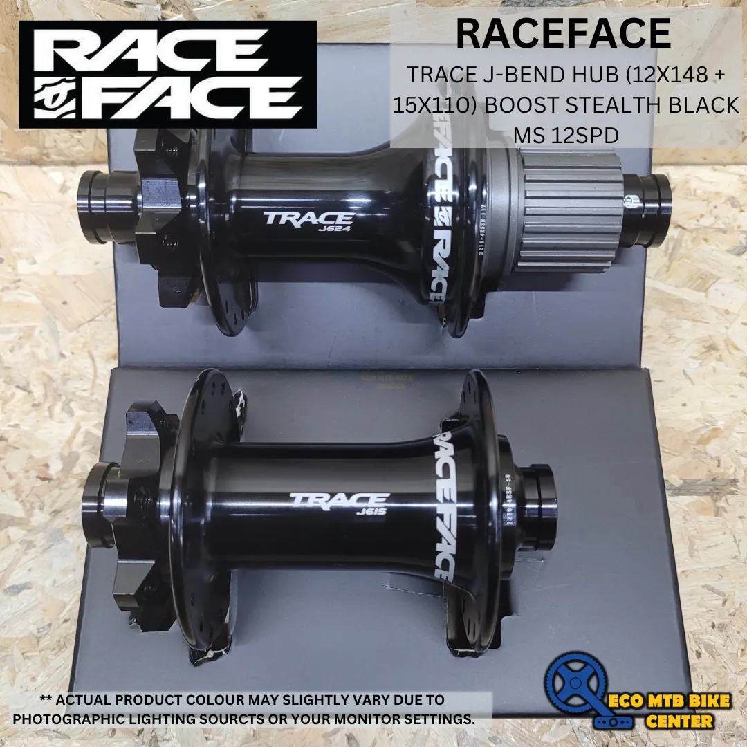 RACEFACE TRACE J-BEND HUB (12X148 + 15X110) BOOST STEALTH BLACK MS 12SPD STEEL (SET)