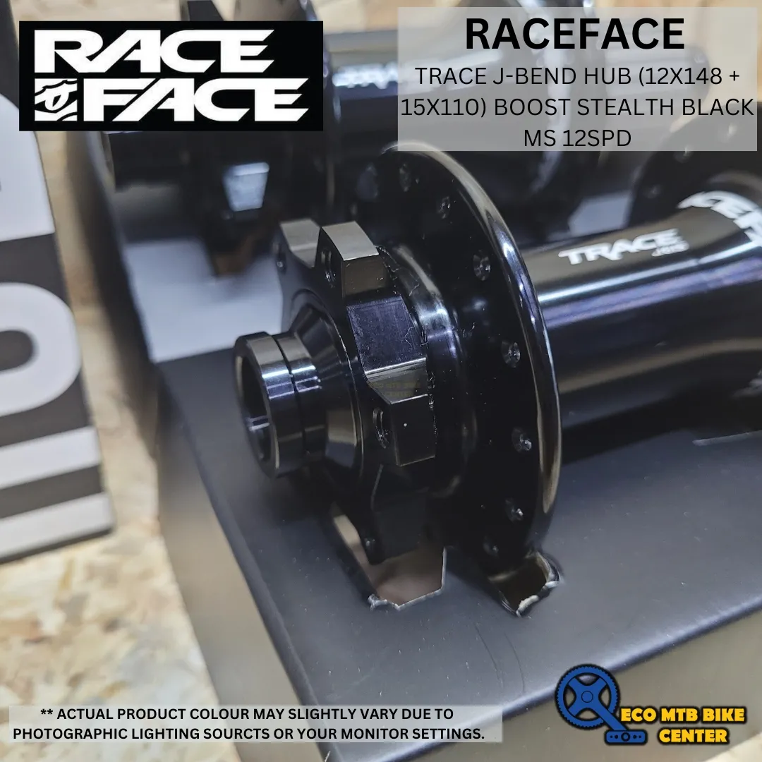 RACEFACE TRACE J-BEND HUB (12X148 + 15X110) BOOST STEALTH BLACK MS 12SPD STEEL (SET)