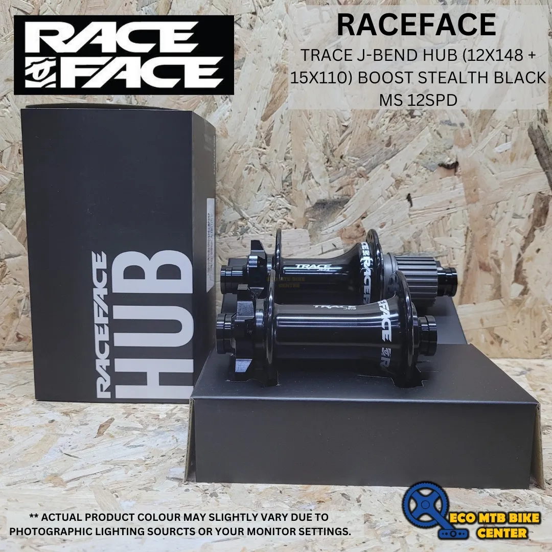 RACEFACE TRACE J-BEND HUB (12X148 + 15X110) BOOST STEALTH BLACK MS 12SPD STEEL (SET)