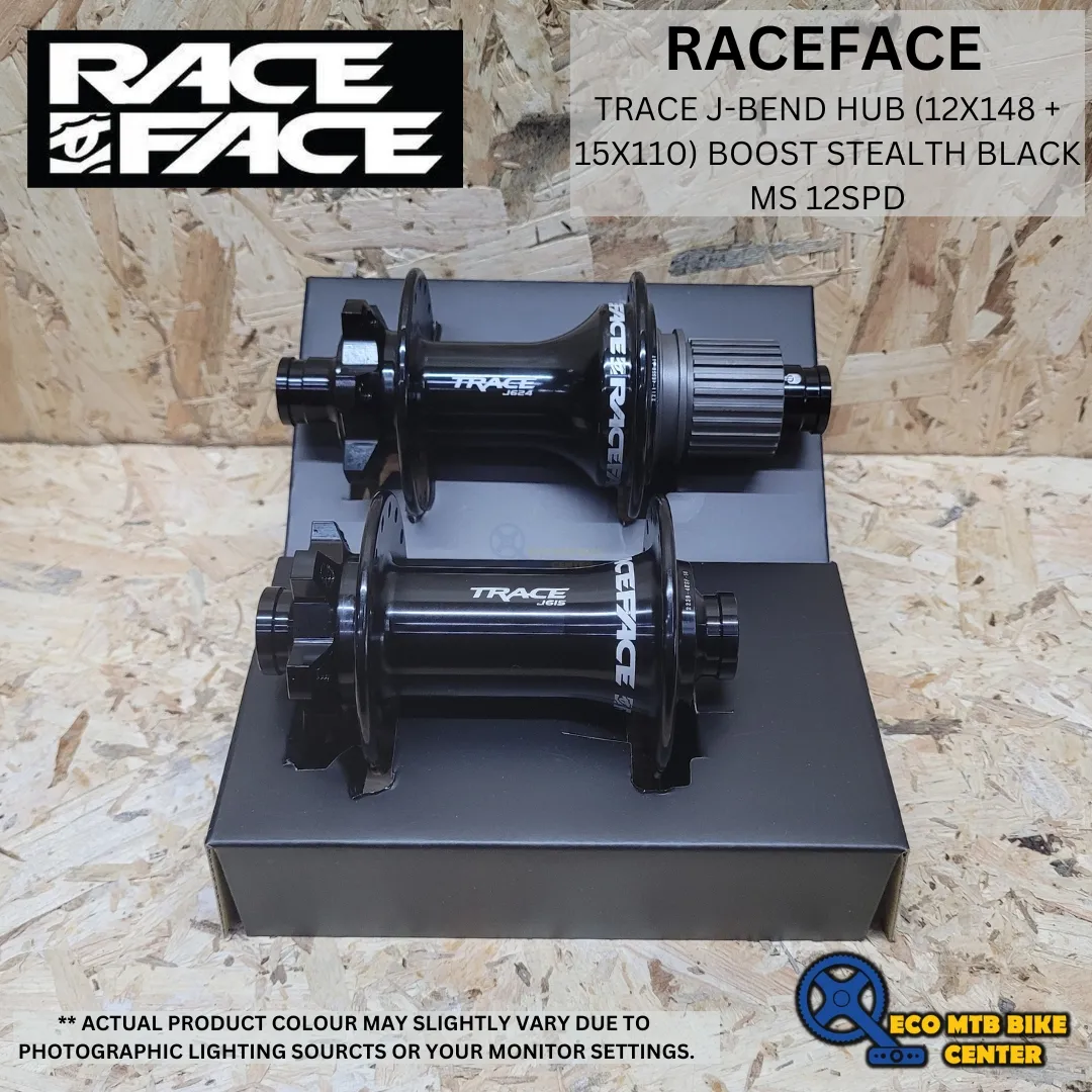 RACEFACE TRACE J-BEND HUB (12X148 + 15X110) BOOST STEALTH BLACK MS 12SPD STEEL (SET)