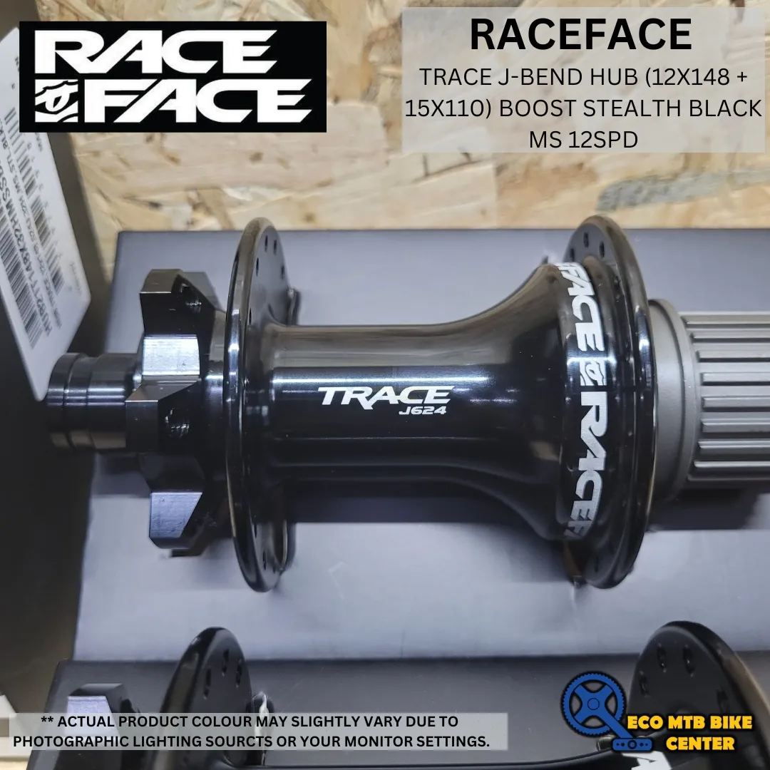 RACEFACE TRACE J-BEND HUB (12X148 + 15X110) BOOST STEALTH BLACK MS 12SPD STEEL (SET)