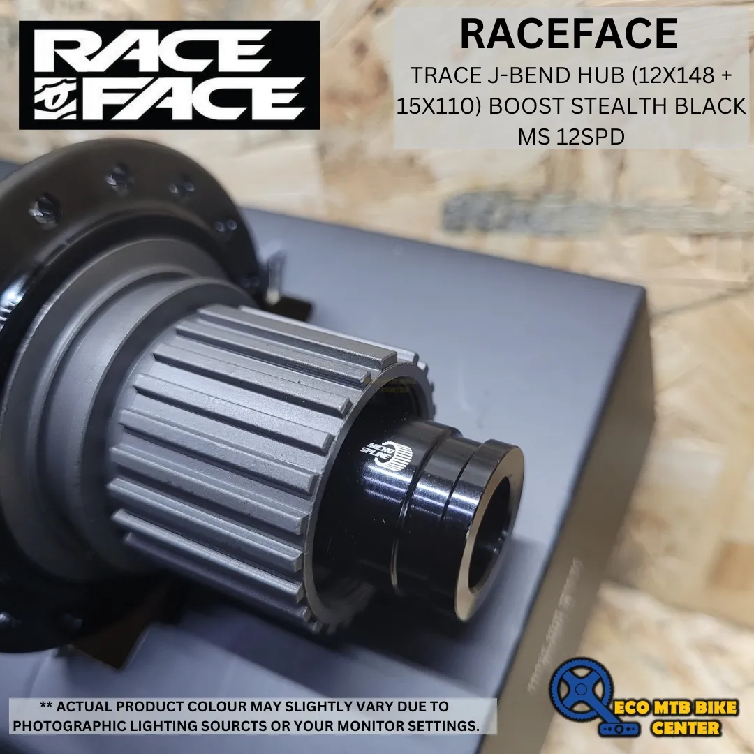 RACEFACE TRACE J-BEND HUB (12X148 + 15X110) BOOST STEALTH BLACK MS 12SPD STEEL (SET)