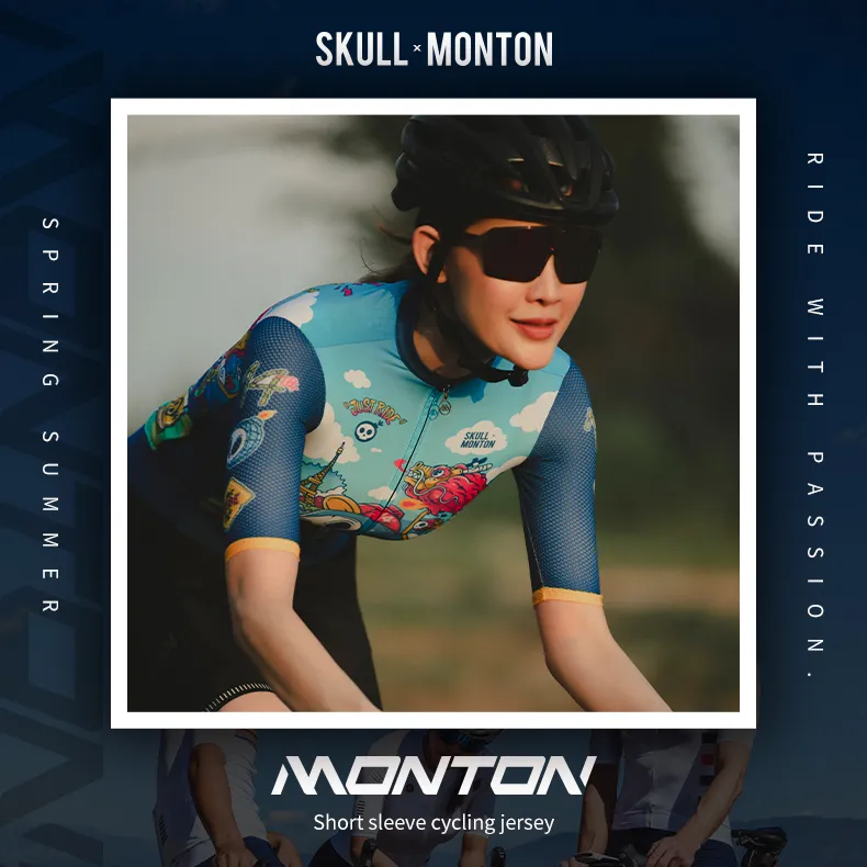 SKULL MONTON WOMENS CYCLING JERSEY 14TH ANNIVERSARY