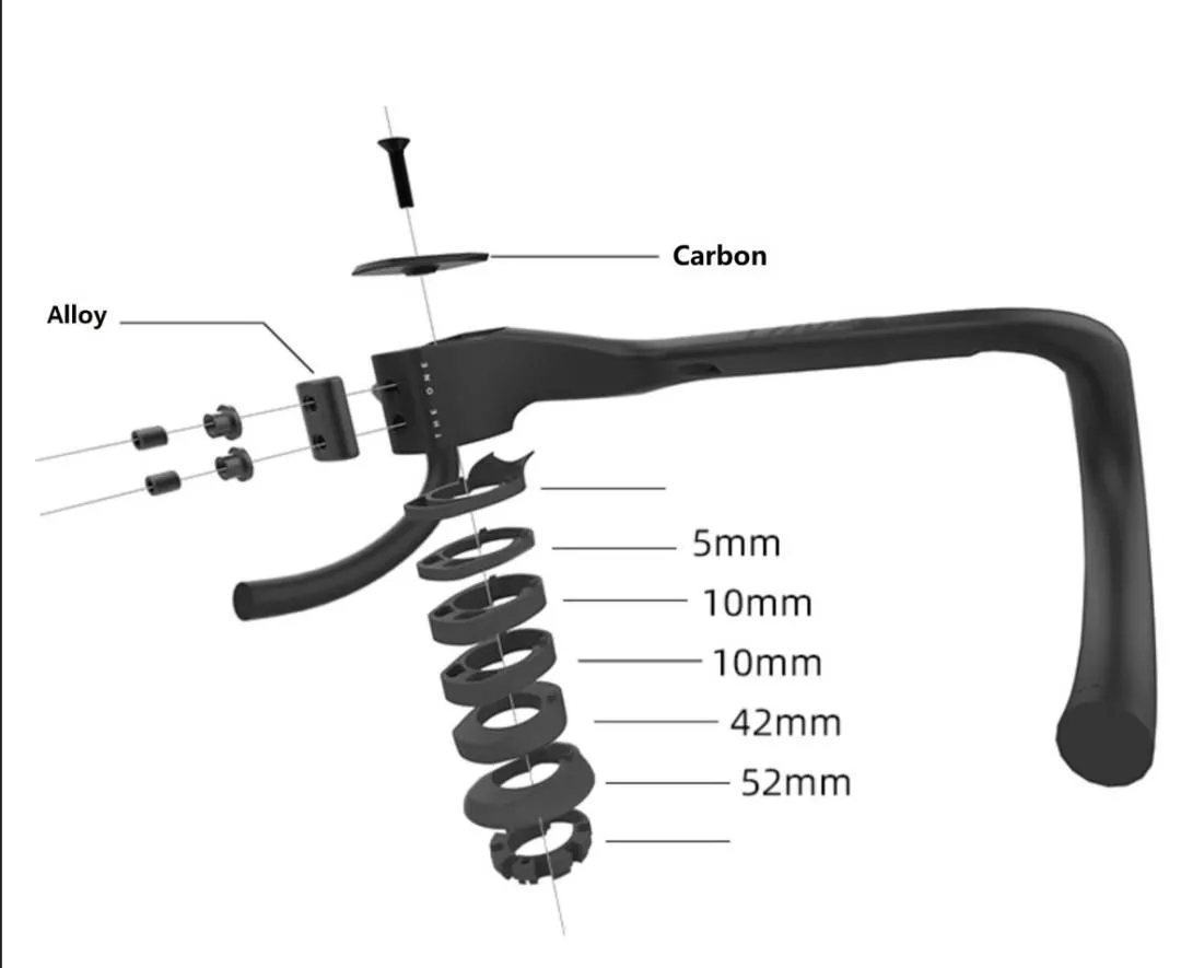 22 THE ONE PRO Road Carbon Fiber Intergrated Handlebar
