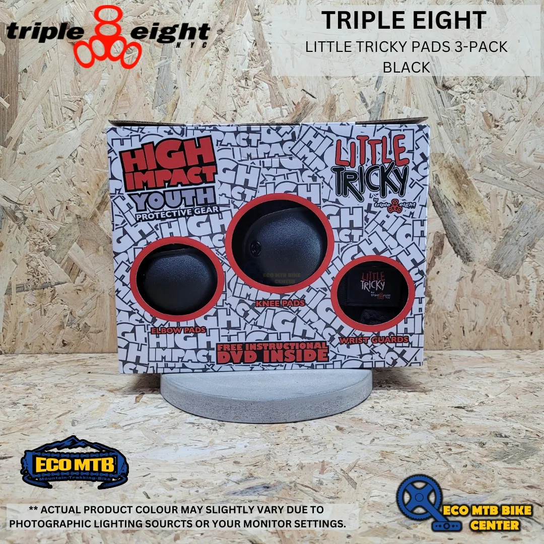 TRIPLE EIGHT LITTLE TRICKY PADS 3-PACK BLACK