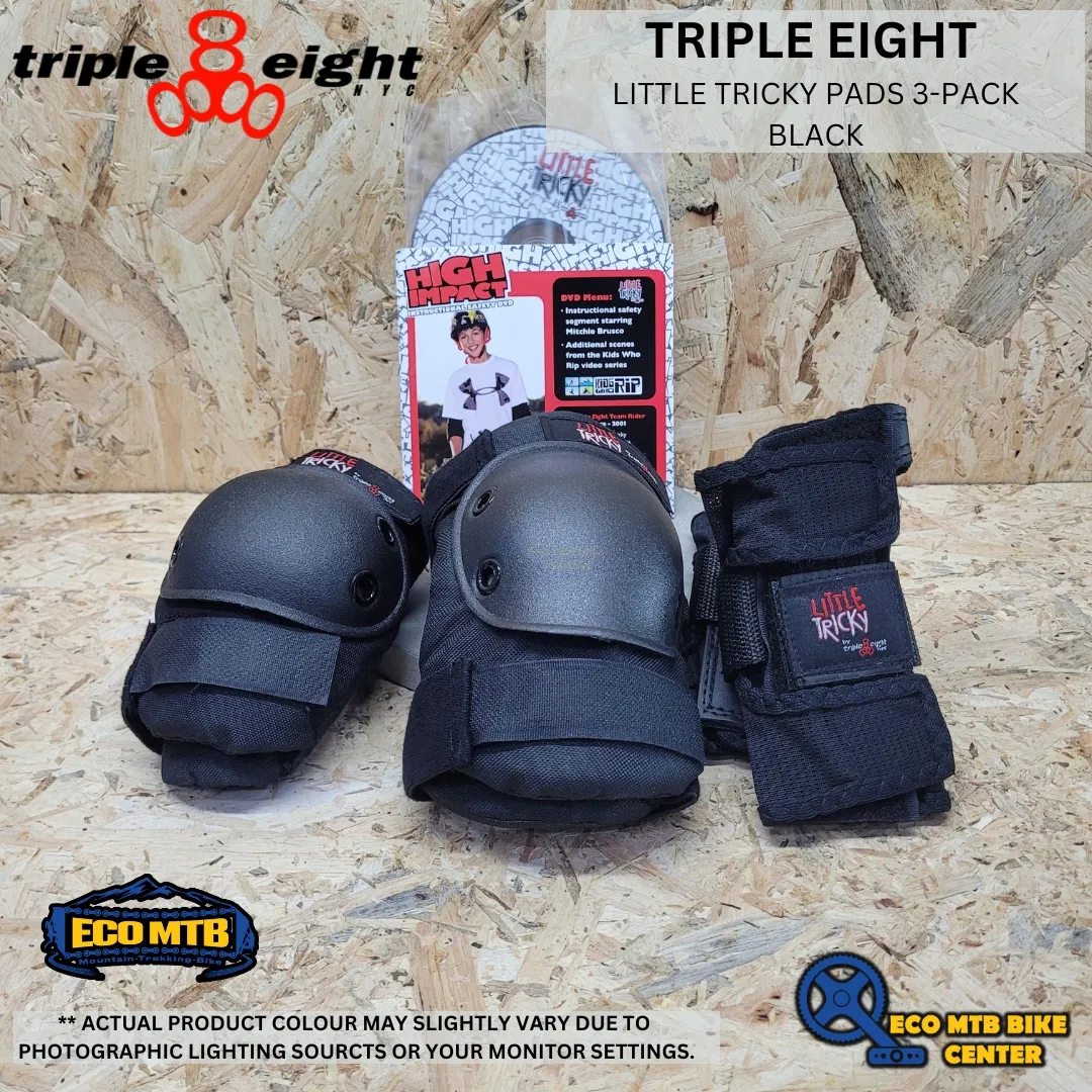 TRIPLE EIGHT LITTLE TRICKY PADS 3-PACK BLACK