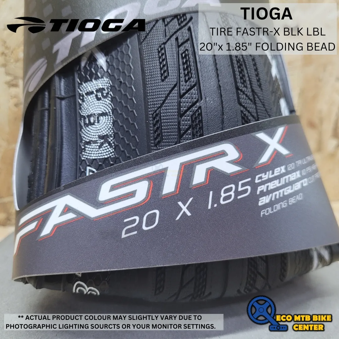 TIOGA TIRE FASTR-X BLK LBL 20"x 1.85" FOLDING BEAD
