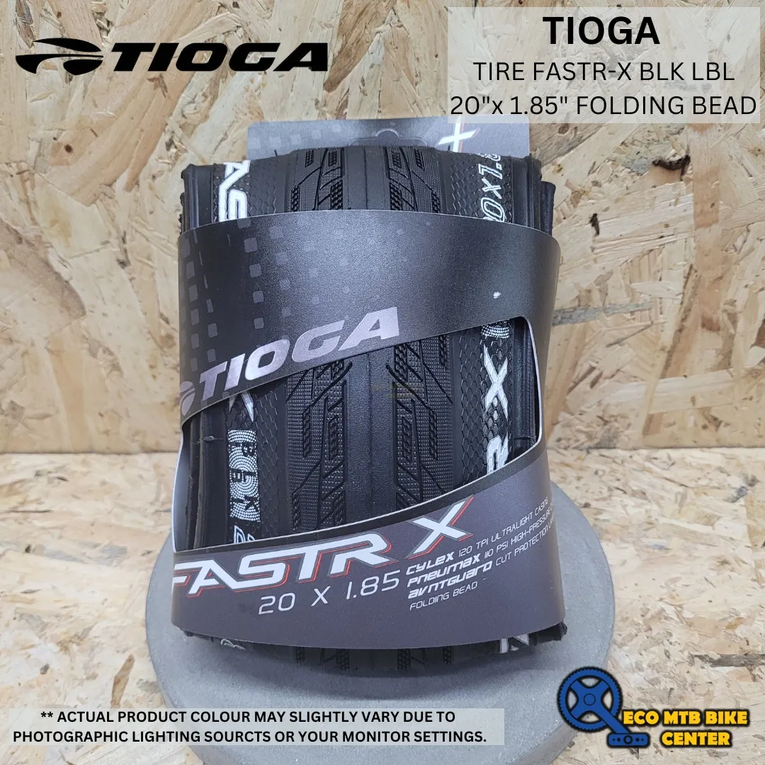 TIOGA TIRE FASTR-X BLK LBL 20"x 1.85" FOLDING BEAD