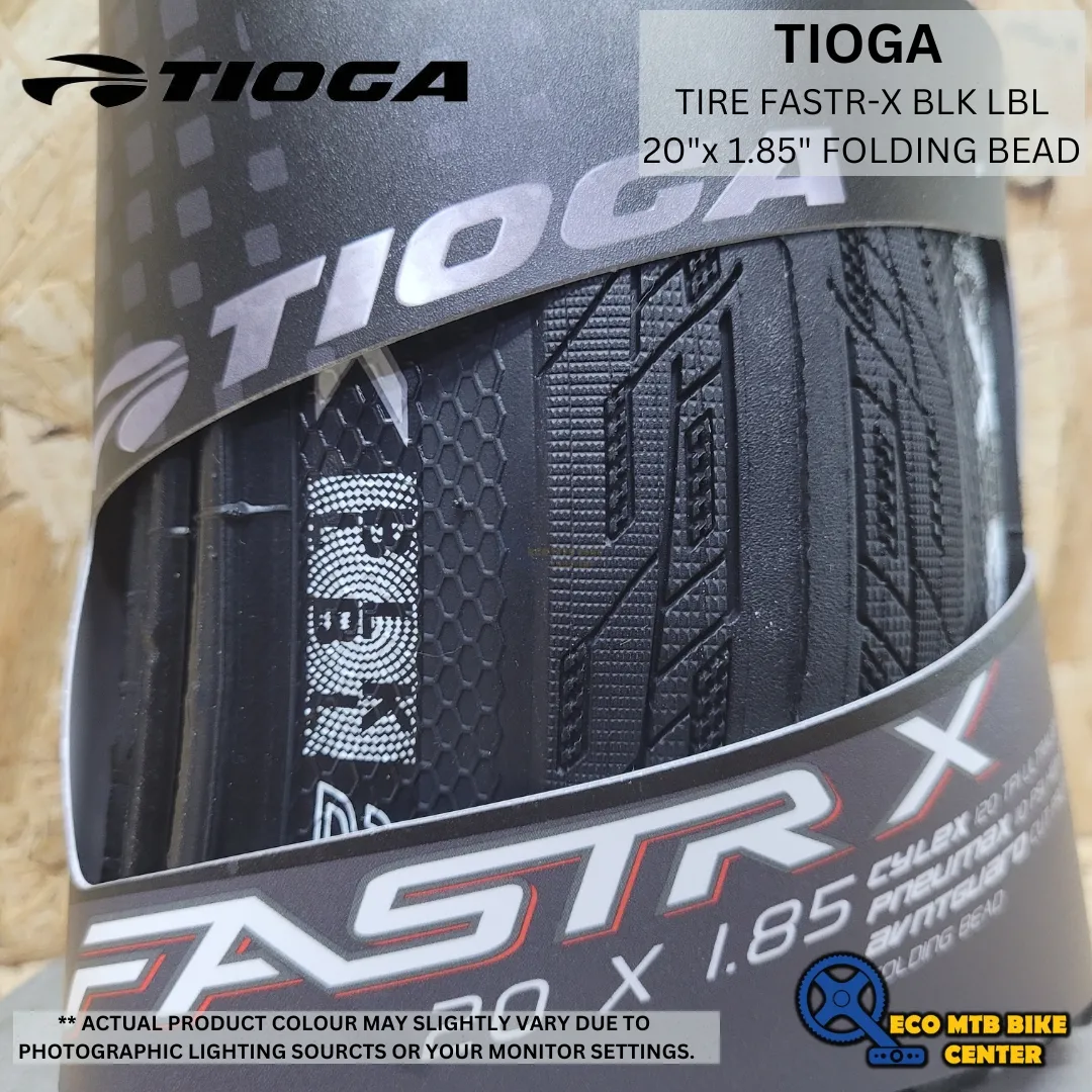 TIOGA TIRE FASTR-X BLK LBL 20"x 1.85" FOLDING BEAD