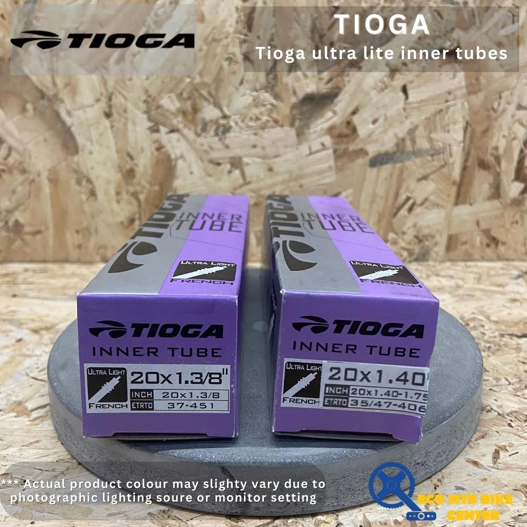 Tioga ultra lite inner tubes  presta valve 36mm