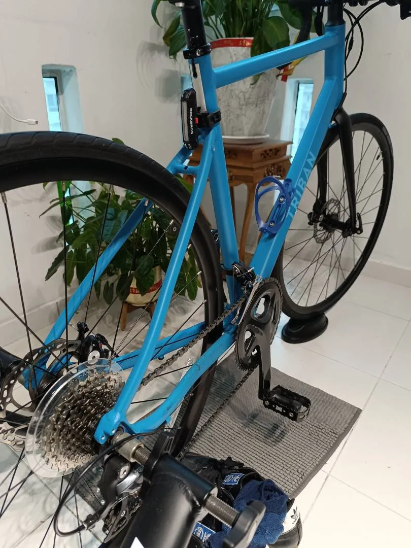 Decathlon Penang Used - Triban RC 500 Disc Road Bike Sora - Turqoise Blue