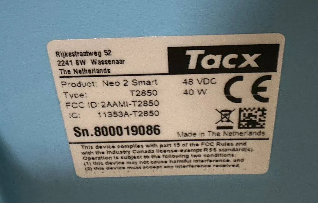 Tacx neo 2 smart trainer (Garmin) tip top condition 90/100%