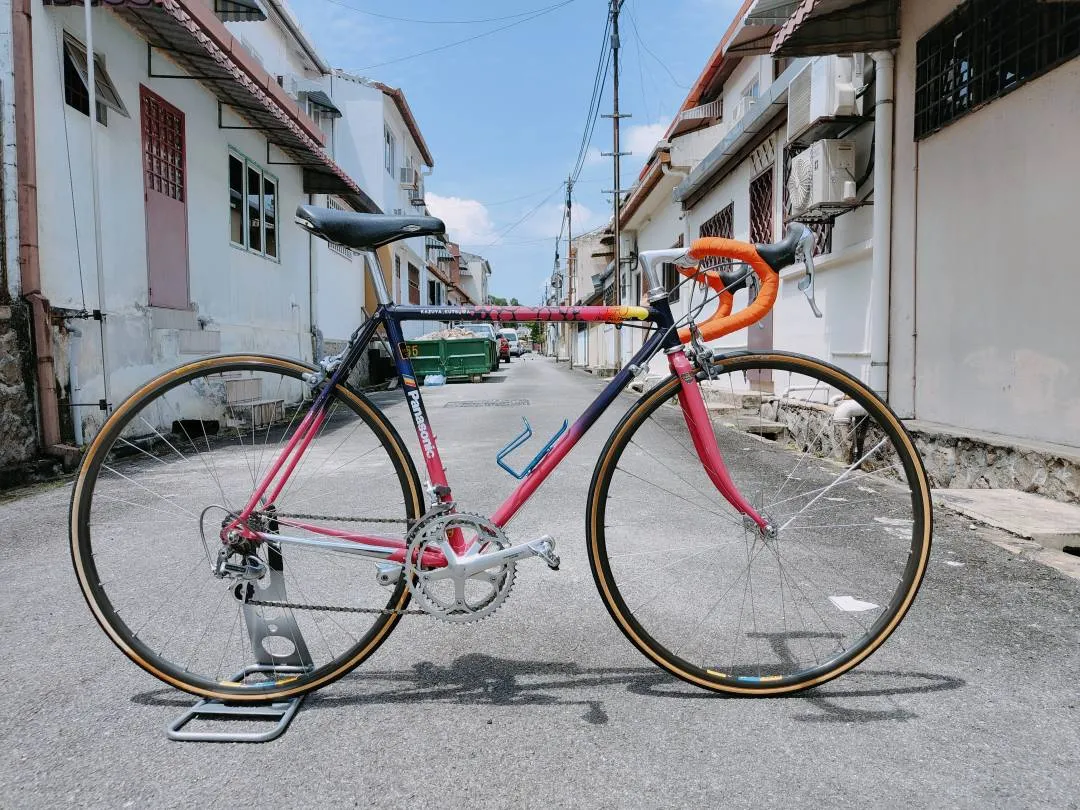 (SOLD) Rare! 90s Panasonic POS Vintage Road Bike Tange Prestige Tubing with Dura Ace Parts
