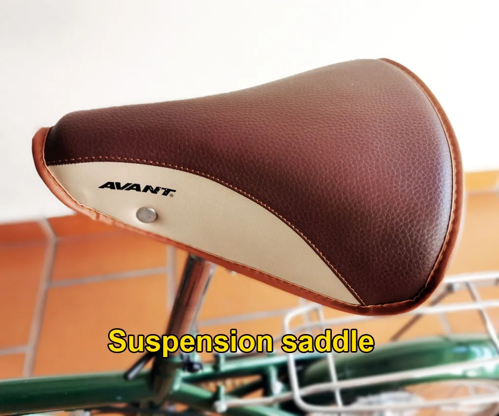 Avant Trike / Folding bicycle with 2 steerable front wheels disc brakes and suspension