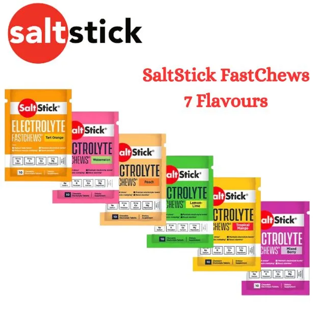 (Ready Stock)SaltStick Fastchews Chewable Electrolyte 10Tablets/1Packet