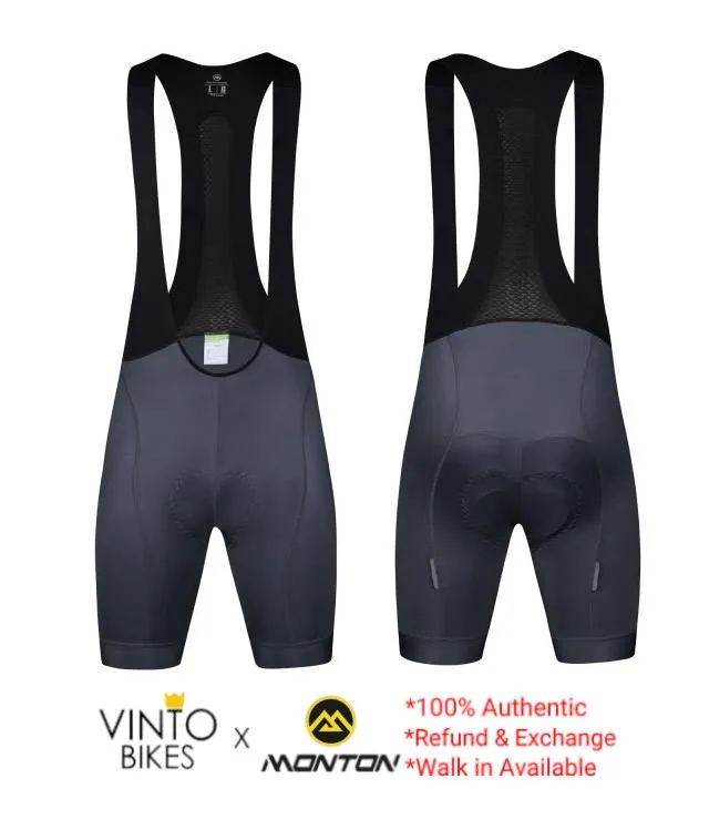 Monton Mens Cycling Short Bib Skull Grey