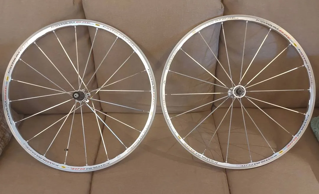 Rare SILVER Mavic Ksyrium Elite Wheelset