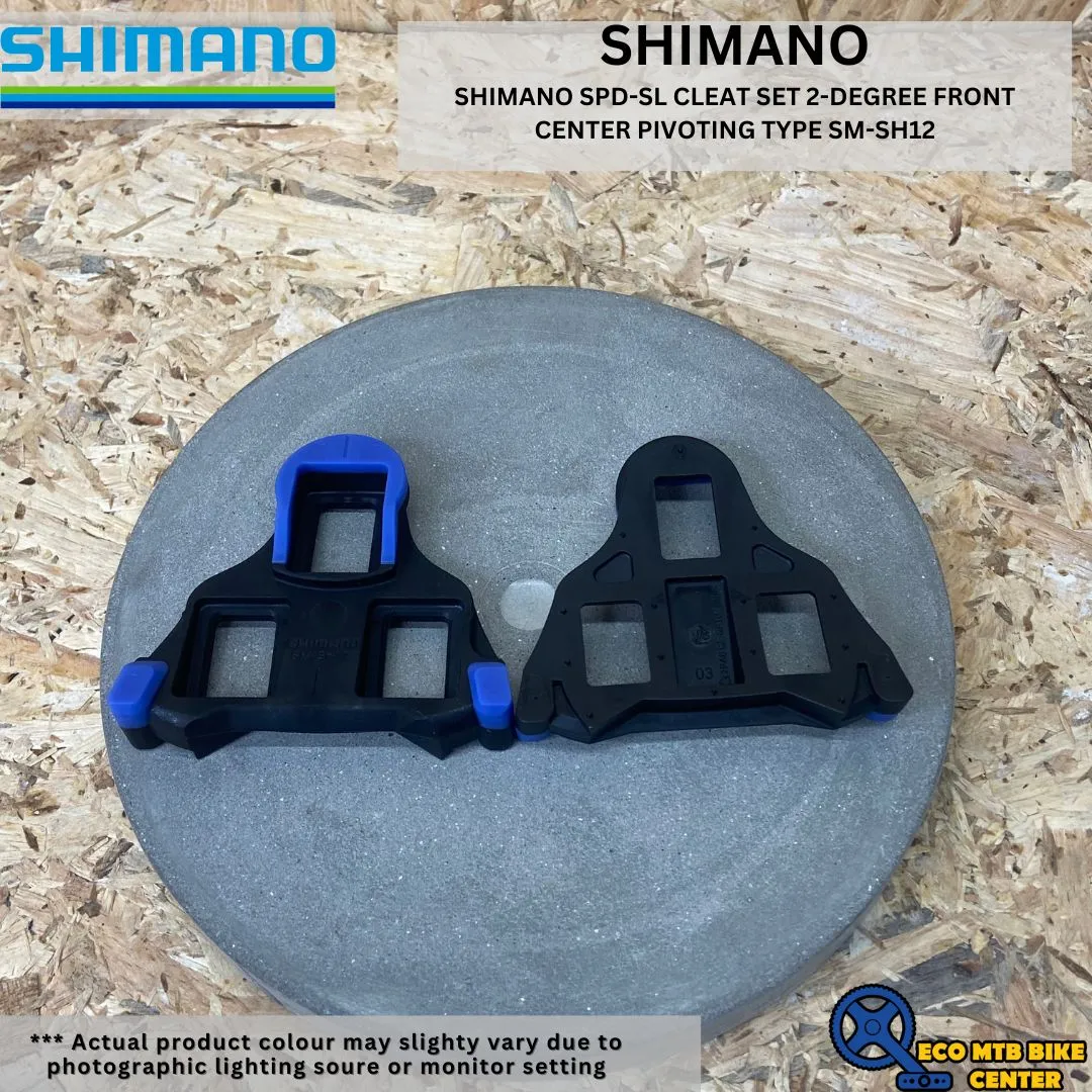 SHIMANO SPD-SL CLEAT SET 2-DEGREE FRONT CENTER PIVOTING TYPE SM-SH12