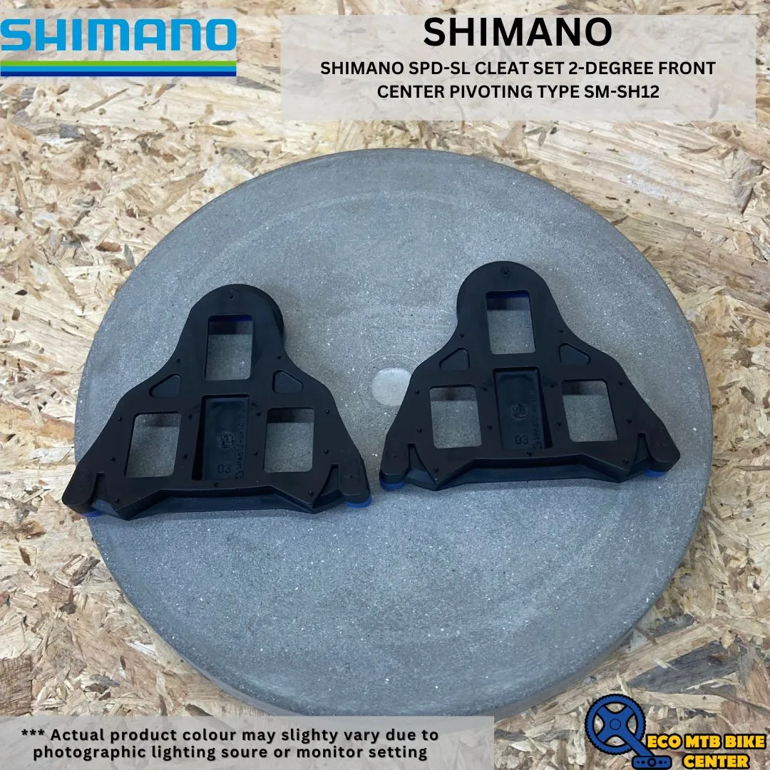 SHIMANO SPD-SL CLEAT SET 2-DEGREE FRONT CENTER PIVOTING TYPE SM-SH12