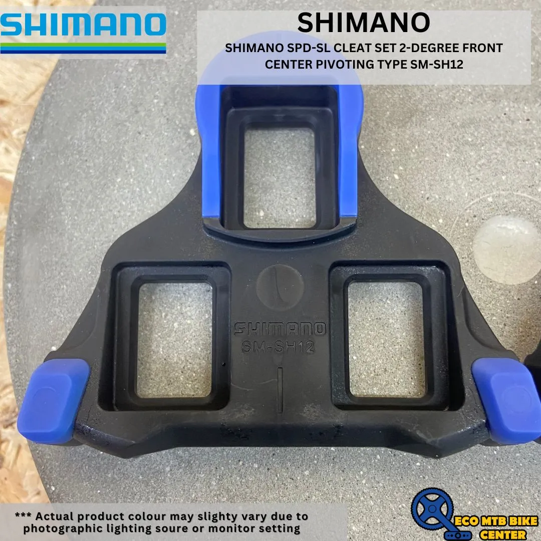 SHIMANO SPD-SL CLEAT SET 2-DEGREE FRONT CENTER PIVOTING TYPE SM-SH12