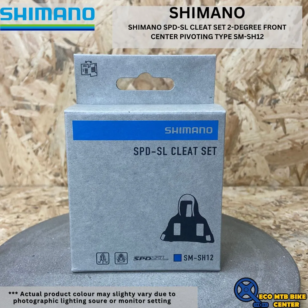 SHIMANO SPD-SL CLEAT SET 2-DEGREE FRONT CENTER PIVOTING TYPE SM-SH12