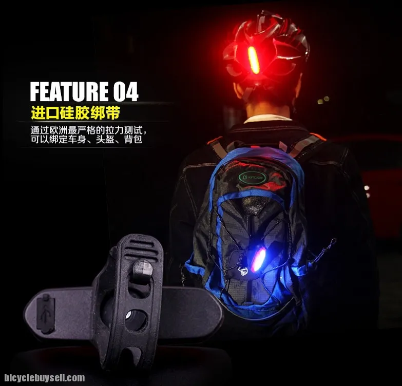 Cycling MTB RB Rear Light 2 &amp; 3 Colours Red Blue Pink USB rechargeble