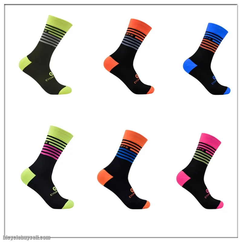 Colorful Double Strip DH Sports Cycling Socks