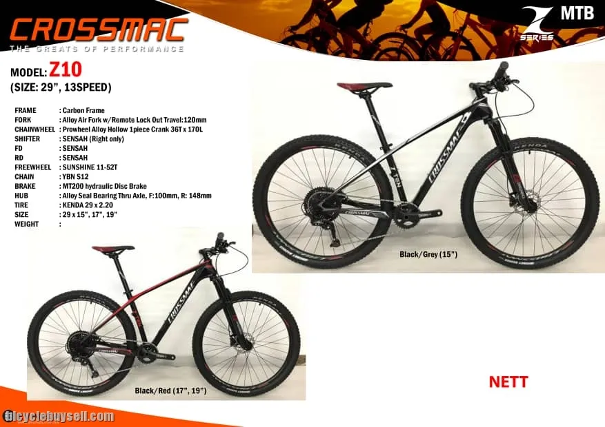 CROSSMAC Z10 CARBON FRAME 29" 13-Speed