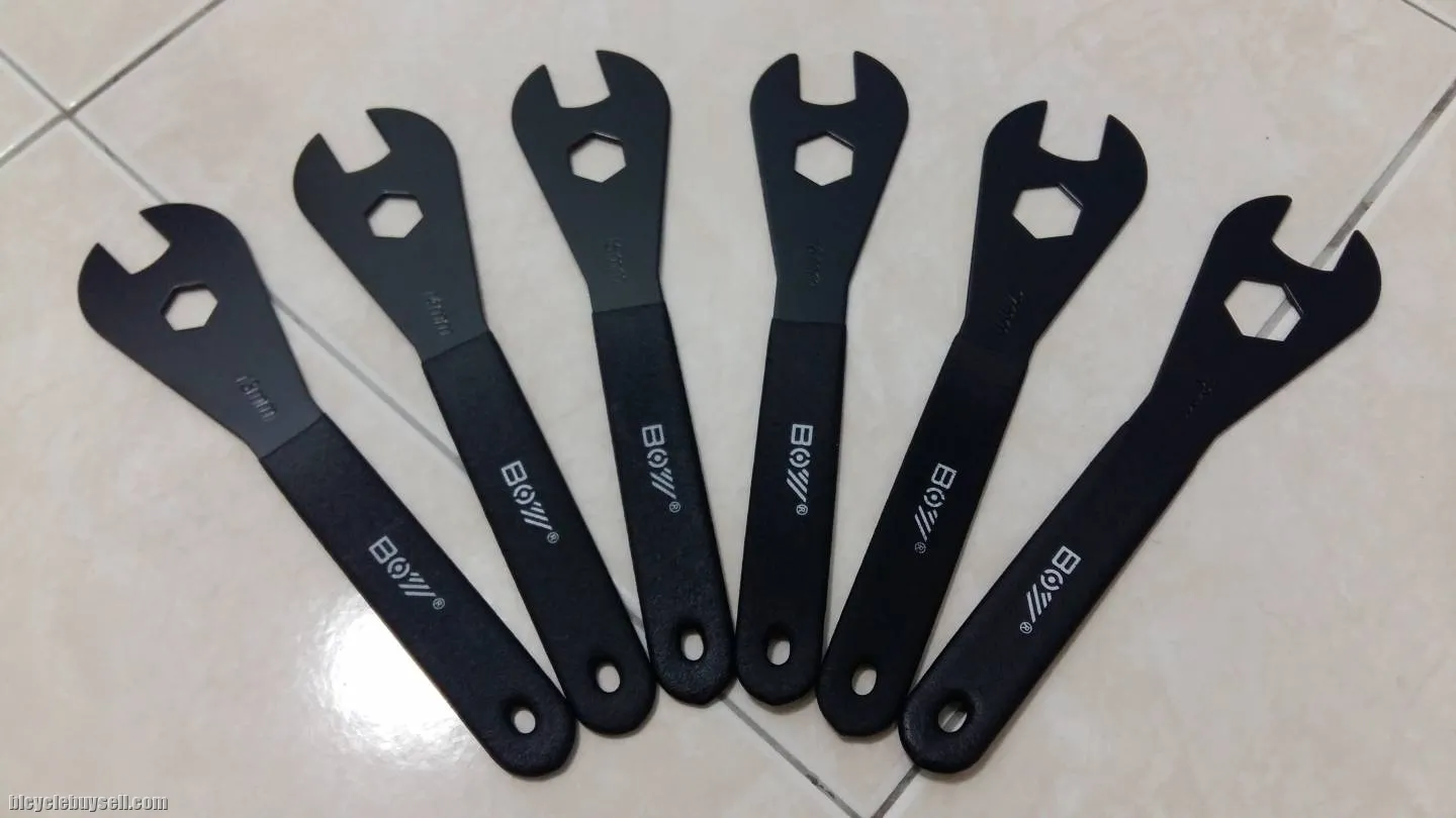 BOY Cone Spanner Wrench Spindle Axle Wheel Hub Set 6pcs (13mm-18mm)