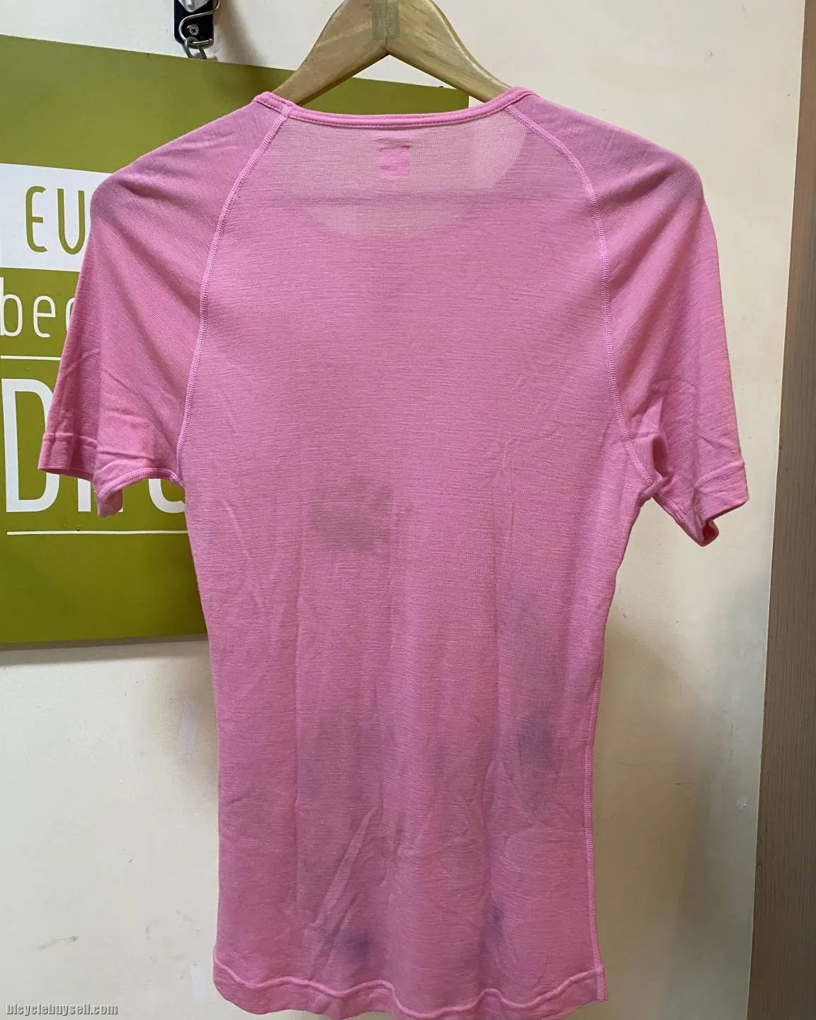 Original Rapha Merino Base Layer Short Sleeves Pink Color Size Medium