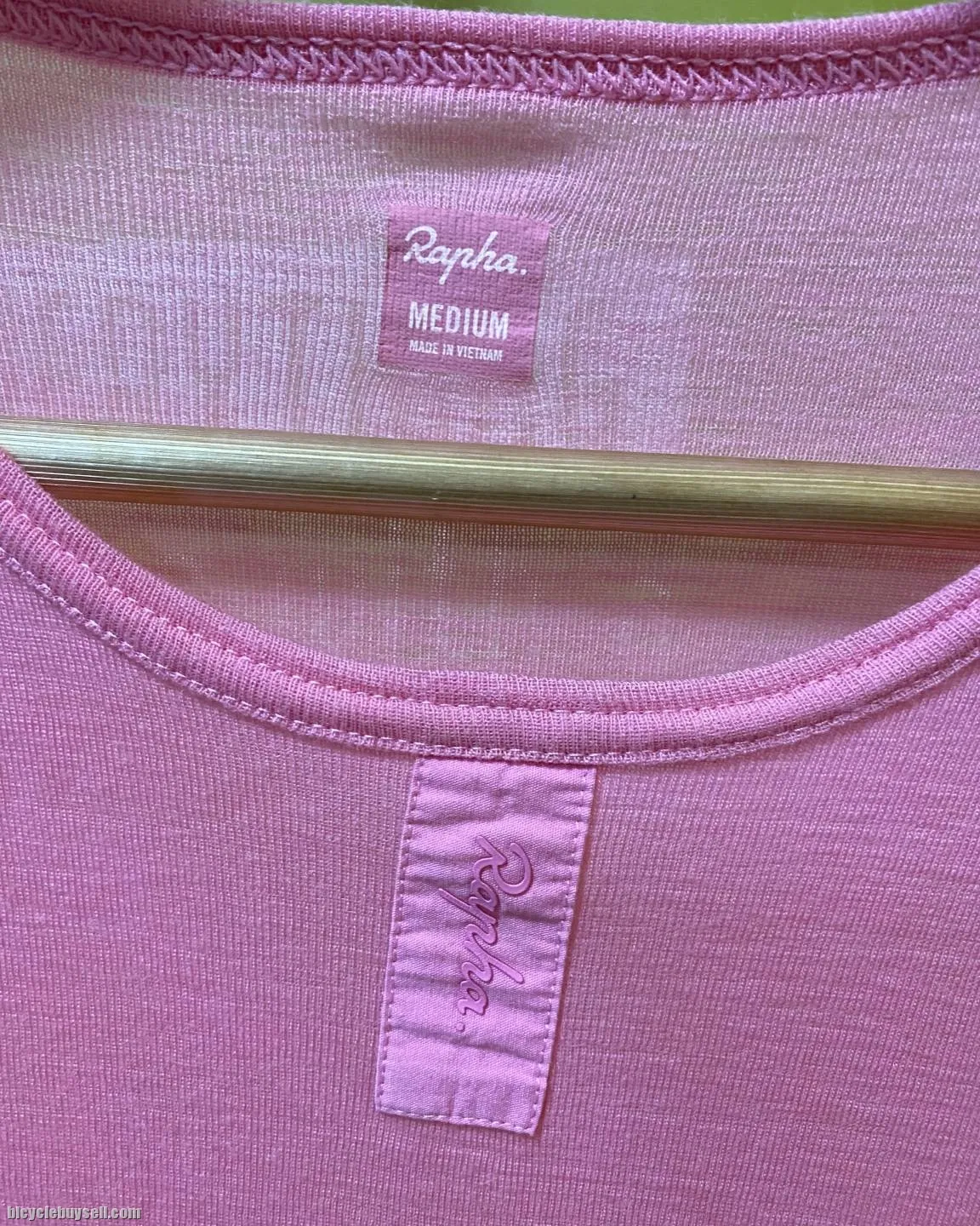 Original Rapha Merino Base Layer Short Sleeves Pink Color Size Medium