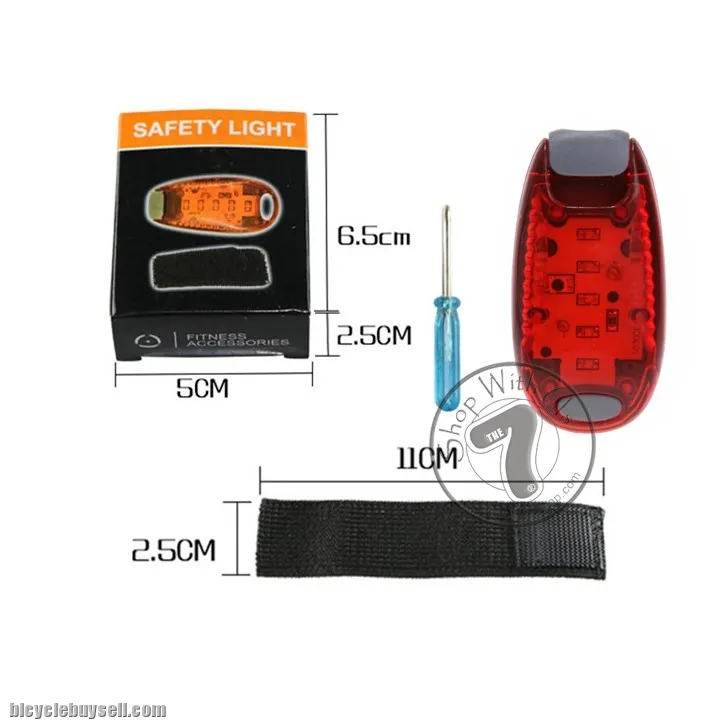 5 LED Running Blinker / 5 LED Safety Light with Clip &amp; Velcro -Rm9.50/pc