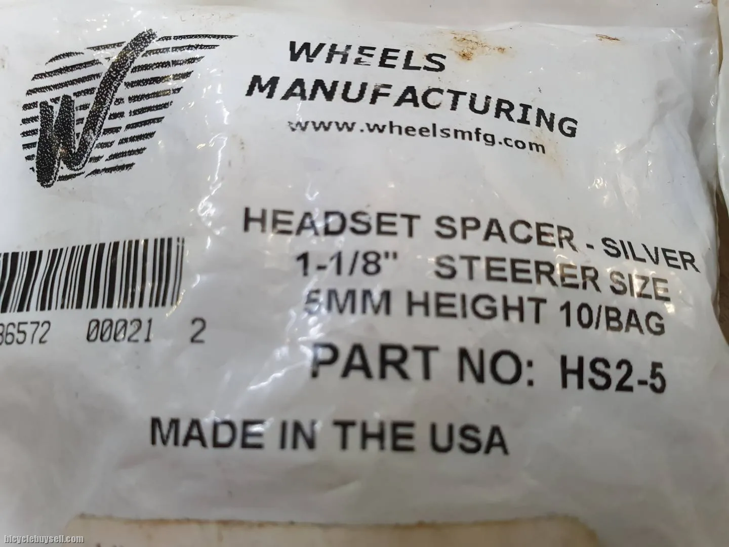Wheel Manufacturing Headset Spacers Silver (10mmx5pieces, 5mmx10pieces) 1 1/8" Made in USA
