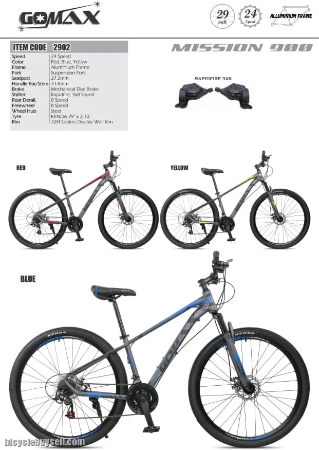 29" Gomax Mission 900 MTB (Disc Brake 24 Speed)