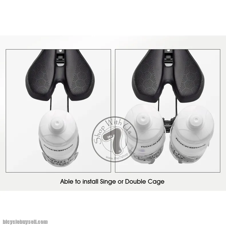 Bike Saddle Dual Cage Holder (FREE PC Cage) / Bottle Holder Cage Mount / Rear Bottle Mount System