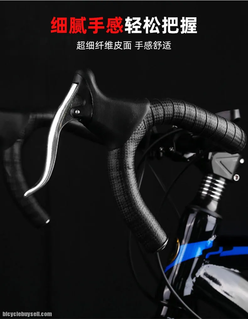 White Bar Tape Basikal Carbon Texture Anti-slip Road Bike Bicycle Soft PU EVA Cycling Basikal Tape
