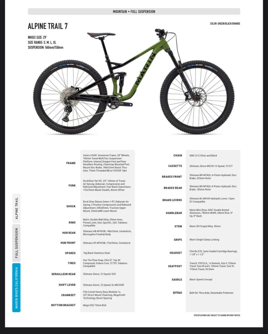 Mtb Marin trail 7 29er