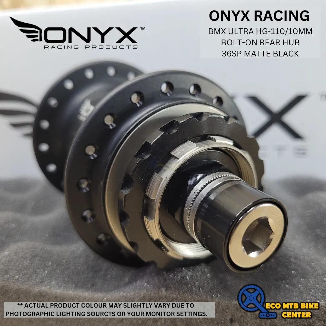 ONYX RACING BMX ULTRA HG-110/10mm Bolt-on Rear Hub 36SP MATTE BLACK