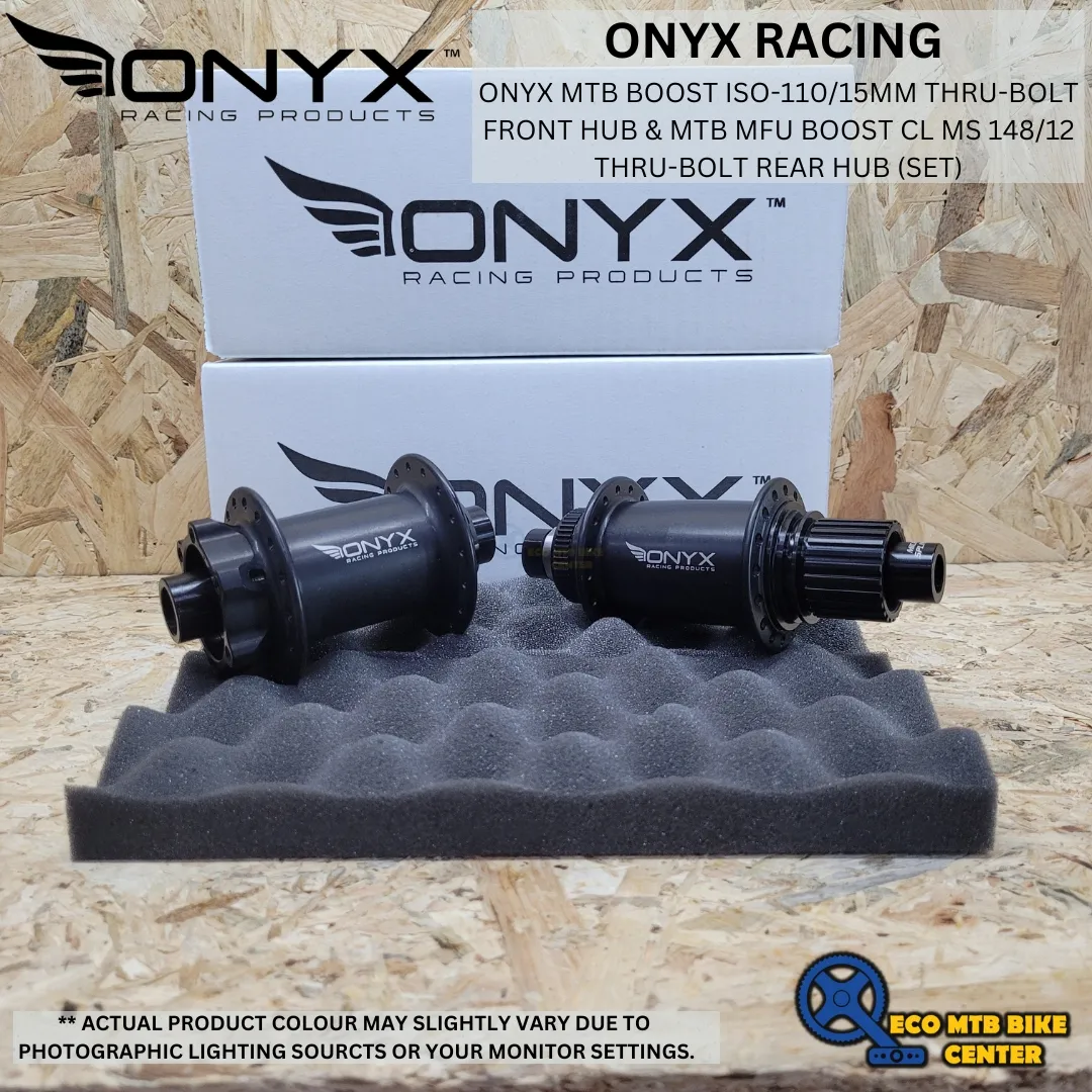 ONYX MTB BOOST ISO-110/15mm Thru-bolt Front Hub 32 SP &amp; MTB MFU BOOST 148/12 Thru-bolt Rear Hub 32SP
